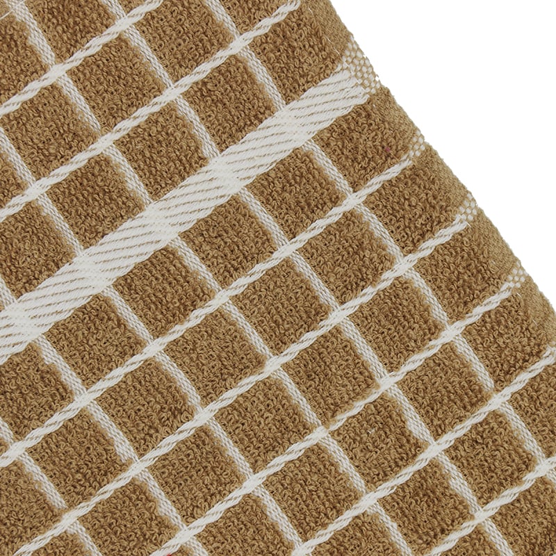 Brown Plaid Hand Towel
