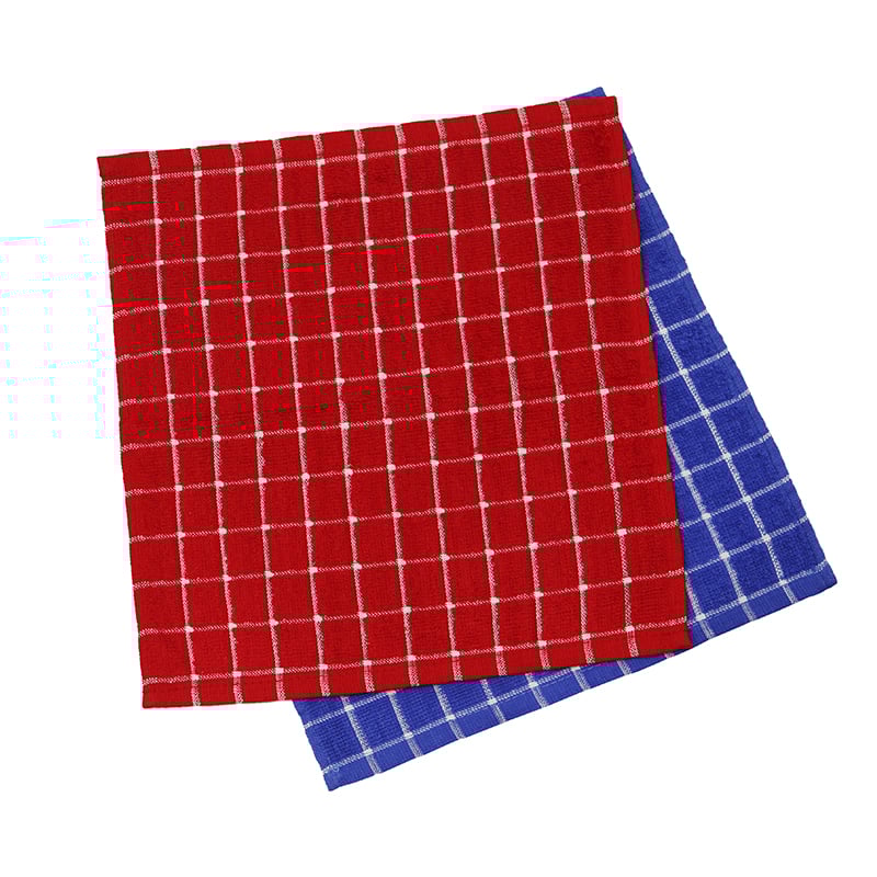 Red/Blue Plaid Hand Towel