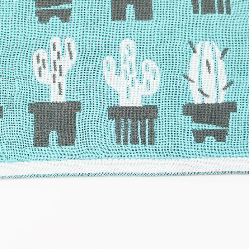 Blue Green Printed Cotton Hand Towel