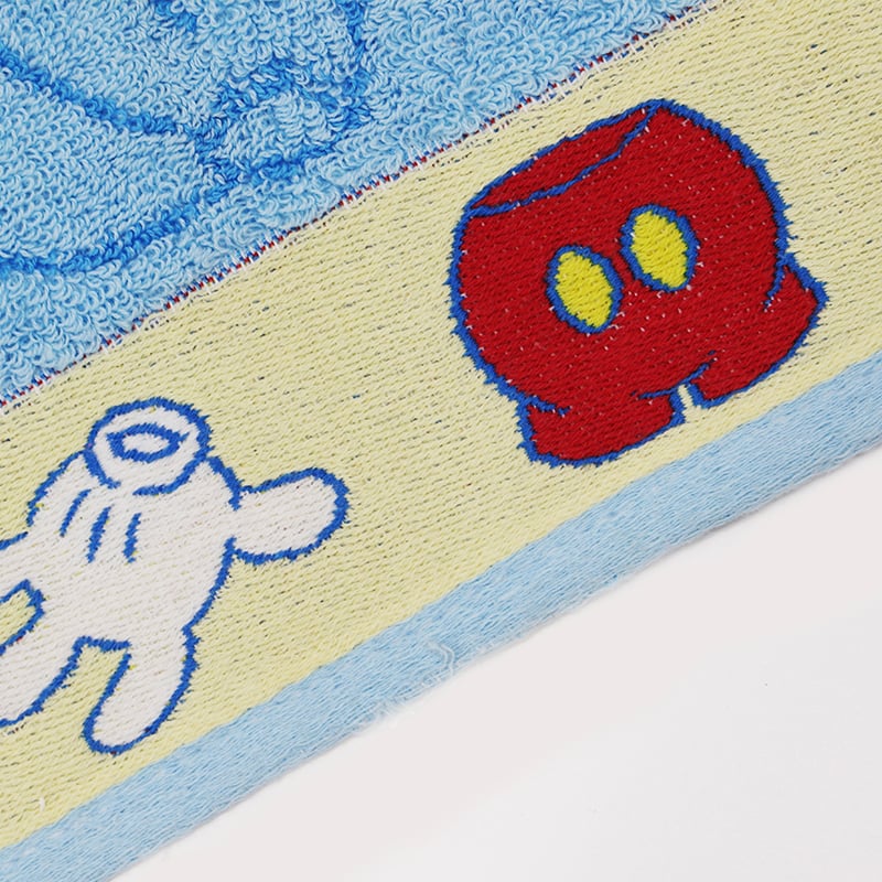 100% new cotton color woven double jacquard cartoon pattern hand towel