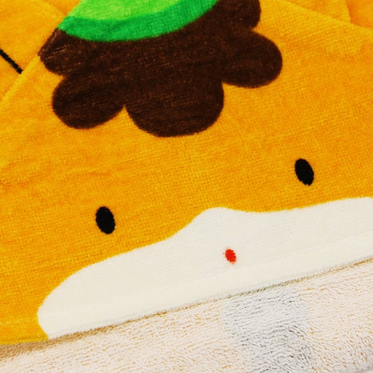 Orange Cartoon Print Baby Towel
