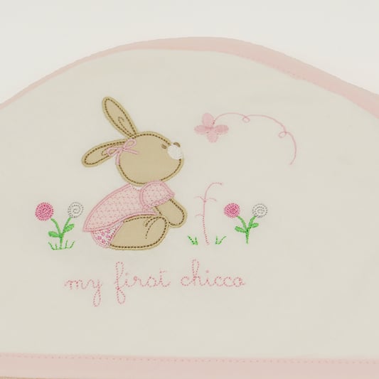 White Embroidery Baby Hooded Towel