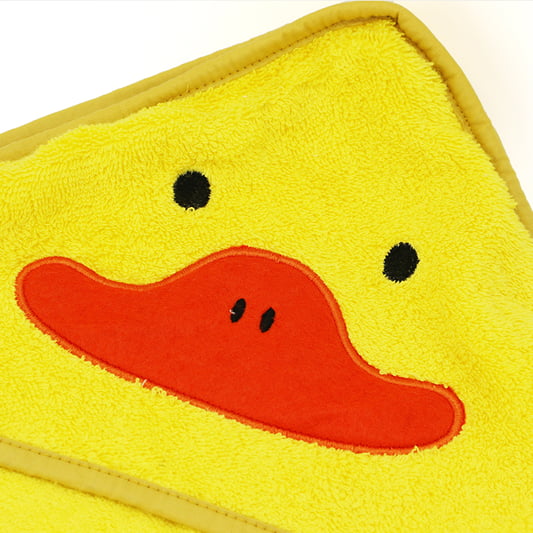 Yellow Embroidery Baby Hooded Towel